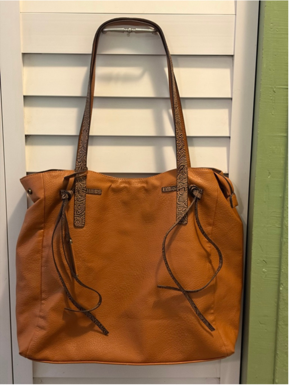 Women's Darcy Marks London Tote Bag, One Size, Brown with Black Accents